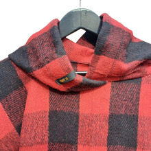 Load image into Gallery viewer, 75% Wool Buffalo Check Hooded Blanket Poncho