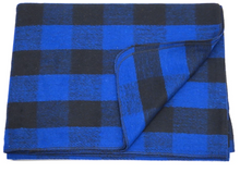 Load image into Gallery viewer, 75% Wool Buffalo Check Hooded Blanket Poncho