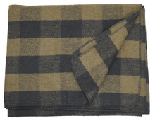 Load image into Gallery viewer, 75% Wool Buffalo Check Hooded Blanket Poncho