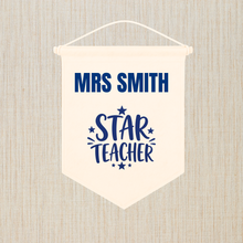 Load image into Gallery viewer, Personalised Star Teacher Banner Pennant