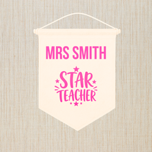Load image into Gallery viewer, Personalised Star Teacher Banner Pennant