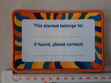 Load image into Gallery viewer, Large 'This Blanket Belongs To' Fabric Blanket Badge