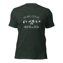 Load image into Gallery viewer, Life Sucks A Little Less When You Are Biking Unisex t-shirt