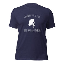 Load image into Gallery viewer, Life Sucks A Little Less When You Are Climbing Unisex t-shirt