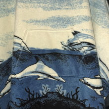 Load image into Gallery viewer, Dolphin Design Fleece Hooded Blanket Poncho
