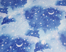 Load image into Gallery viewer, Blue Sky Themed Hooded Fleece Blanket Poncho