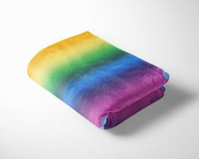 Load image into Gallery viewer, Rainbow Cuddle Fleece Hooded Blanket Poncho