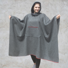Load image into Gallery viewer, Traditional Army Surplus Grey Wool Hooded Blanket Scout Guide Camp Blanket Poncho