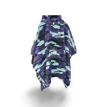 Load image into Gallery viewer, Purple Camouflage Hooded Fleece Blanket Scout Guide Camp Blanket Poncho