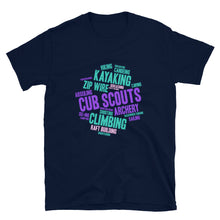Load image into Gallery viewer, Cub Scout Wordcloud Short-Sleeve Unisex T-Shirt