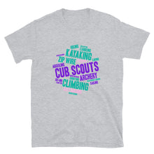 Load image into Gallery viewer, Cub Scout Wordcloud Short-Sleeve Unisex T-Shirt