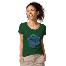 Load image into Gallery viewer, Women’s Scout Wordcloud organic t-shirt