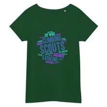 Load image into Gallery viewer, Women’s Scout Wordcloud organic t-shirt