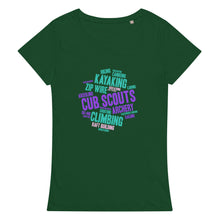 Load image into Gallery viewer, Cub Scout Wordcloud Women’s basic organic t-shirt