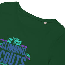Load image into Gallery viewer, Women’s Scout Wordcloud organic t-shirt