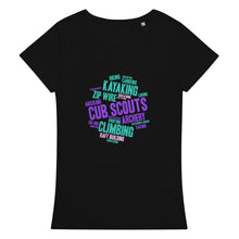 Load image into Gallery viewer, Cub Scout Wordcloud Women’s basic organic t-shirt