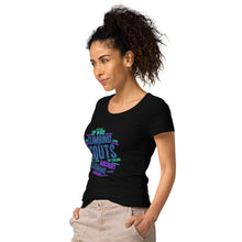 Load image into Gallery viewer, Women’s Scout Wordcloud organic t-shirt