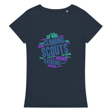 Load image into Gallery viewer, Women’s Scout Wordcloud organic t-shirt
