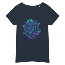 Load image into Gallery viewer, Women’s Scout Wordcloud organic t-shirt