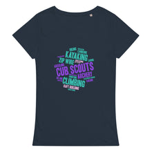 Load image into Gallery viewer, Cub Scout Wordcloud Women’s basic organic t-shirt