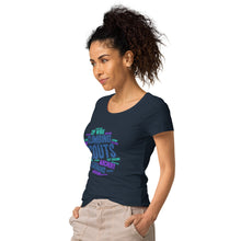 Load image into Gallery viewer, Women’s Scout Wordcloud organic t-shirt