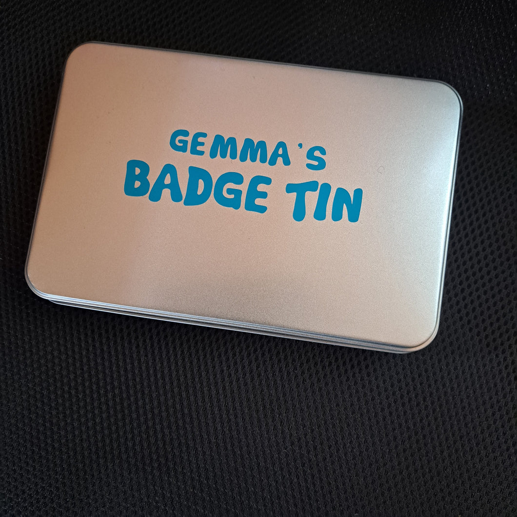 Personalised Badge Tin