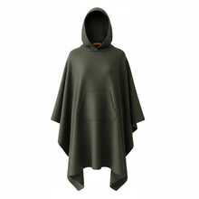 Load image into Gallery viewer, Traditional Army Surplus 75% Wool Green Hooded Blanket Poncho
