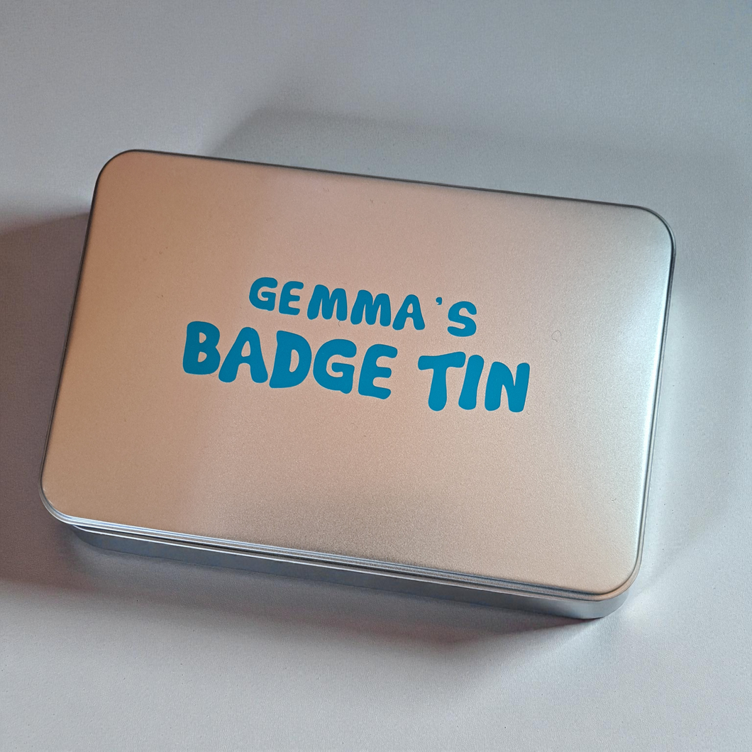 Personalised Badge Tin