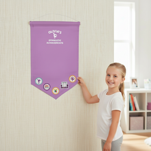 Load image into Gallery viewer, Personalised Gymnast Badge Display Banner Pennant
