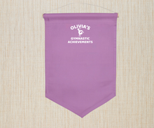 Load image into Gallery viewer, Personalised Gymnast Badge Display Banner Pennant
