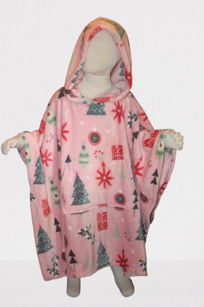 Limited Edition Christmas Pink Hooded Blanket