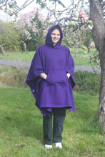Load image into Gallery viewer, 100% Wool Hooded Blanket Scout Guide Camp Blanket Poncho
