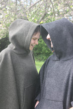 Load image into Gallery viewer, 100% Wool Hooded Blanket Scout Guide Camp Blanket Poncho
