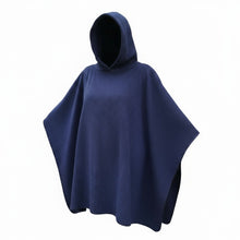 Load image into Gallery viewer, Navy Blue Fleece Hooded Blanket Scout Guide Camp Blanket Poncho
