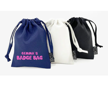 Load image into Gallery viewer, Personalised Small Drawstring Bag made from Recycled Plastic Botttles
