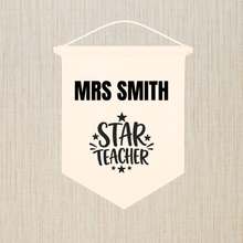 Load image into Gallery viewer, Personalised Star Teacher Banner Pennant
