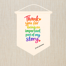Load image into Gallery viewer, Personalised Thank You Display Banner Pennant
