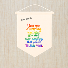 Load image into Gallery viewer, Personalised Thank You Display Banner Pennant

