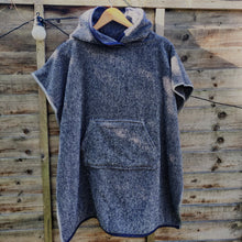 Load image into Gallery viewer, Limited Edition Blue Marl Hooded Towelling Changing Robe
