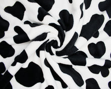 Load image into Gallery viewer, Cow Print Themed Hooded Fleece Blanket Poncho
