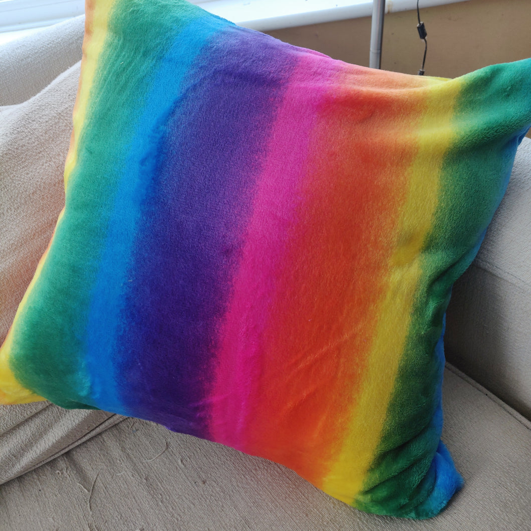 Rainbow Cuddle Fleece Scatter Cushion