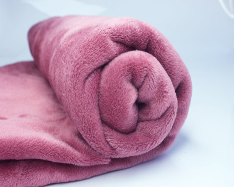 Rose Pink Hooded Fleece Blanket Poncho