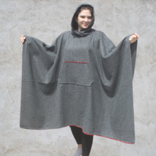 Load image into Gallery viewer, Traditional Army Surplus Grey Wool Hooded Blanket Scout Guide Camp Blanket Poncho
