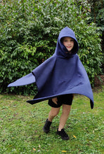 Load image into Gallery viewer, Navy Blue Fleece Hooded Blanket Scout Guide Camp Blanket Poncho
