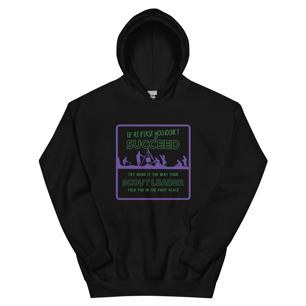 If At First You Don't Succeed Black Unisex Hoodie