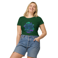 Load image into Gallery viewer, Women’s Scout Wordcloud organic t-shirt
