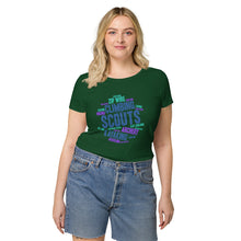 Load image into Gallery viewer, Women’s Scout Wordcloud organic t-shirt
