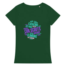 Load image into Gallery viewer, Cub Scout Wordcloud Women’s basic organic t-shirt
