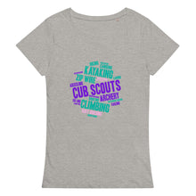 Load image into Gallery viewer, Cub Scout Wordcloud Women’s basic organic t-shirt
