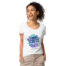 Load image into Gallery viewer, Women’s Scout Wordcloud organic t-shirt
